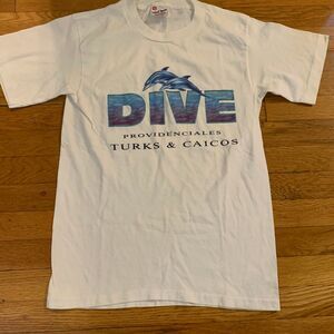 Vintage United Sports Activewear Mens White Graphic Print Pullover T Shirt Small